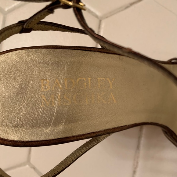 Badgley Mischka Bronze Ankle Strap Stilletto - Picture 8 of 8